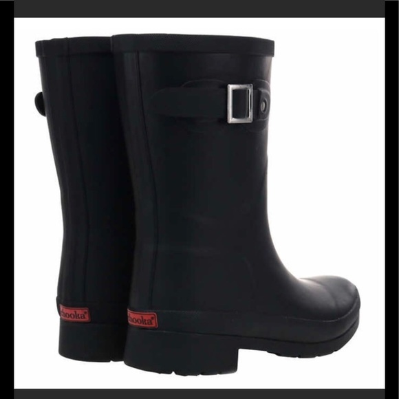 Chooka Rain Boots, Mid Height, Faux Fur, Black - Picture 3 of 10